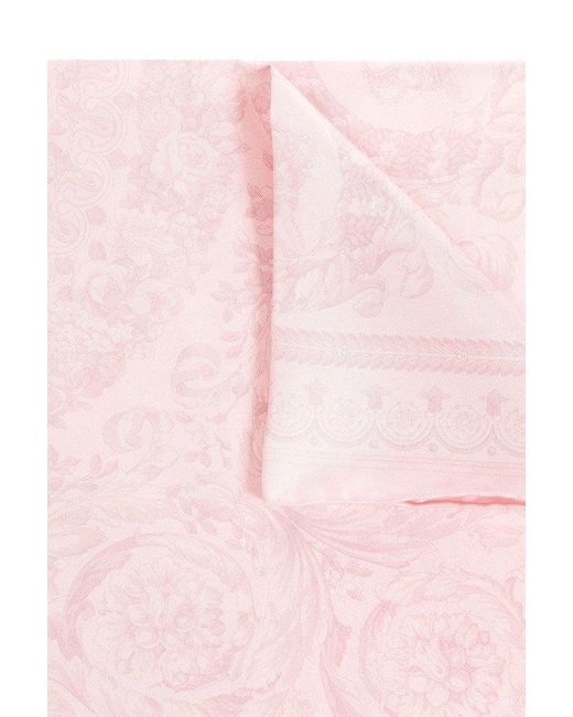 Versace Pink Silk Scarf,