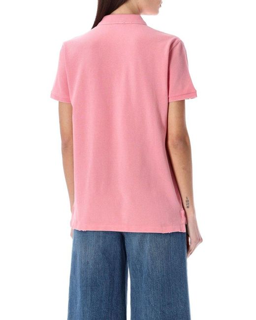 Polo Ralph Lauren Pink Classic Fit Mesh Polo Shirt