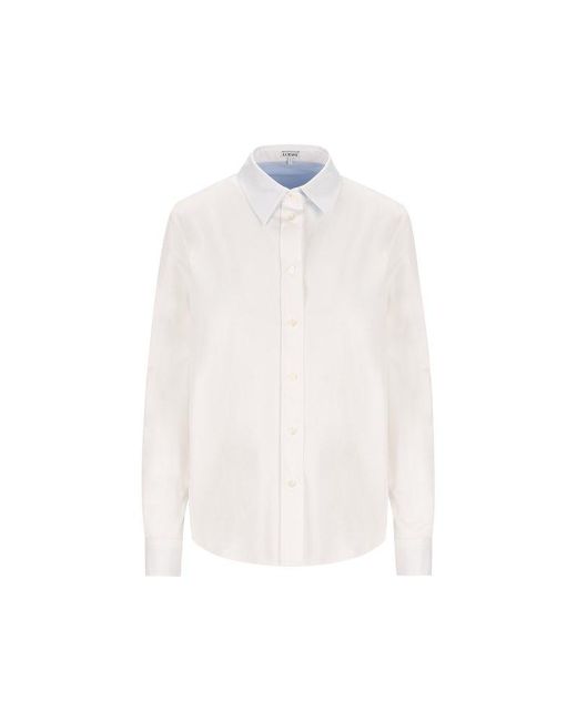 Loewe White Buttoned Long-sleeved Shirt