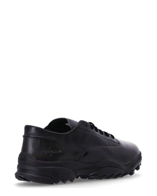 Y-3 Black Gsg9 Leather Sneakers for men