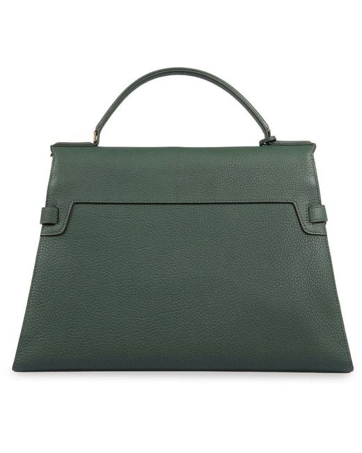 Delvaux Green Tempete Xl Pebbled Tote