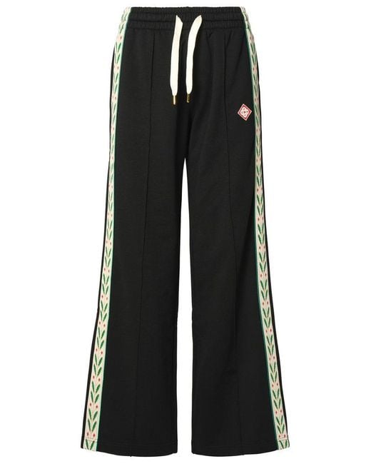 Casablancabrand Black Laurel Panelled Sweatpants