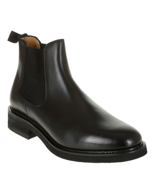 BERWICK  1707 Black Chelsea Boots for men