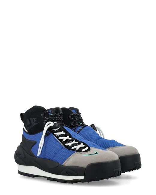 Nike Blue Magmascape X Sacai Pecan Logo Embossed Sneakers