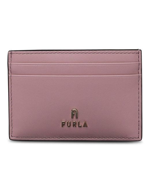 Furla Purple Leather Cardholder