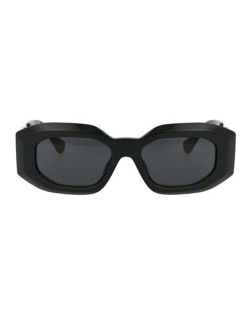 Versace Black Rectangular Frame Sunglasses