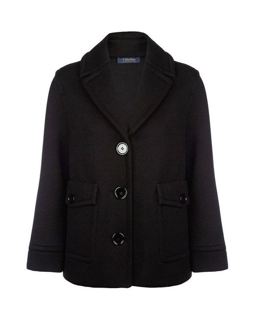 Max Mara Black Estroso Single-Breasted Jacket
