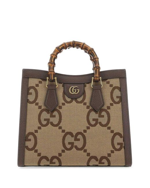 Gucci Brown GG Diana Jumbo Small Tote Bag