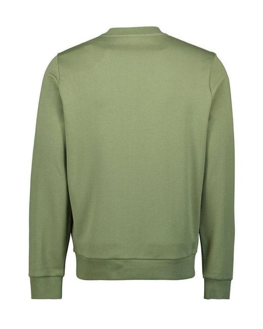 Moncler Green Logo Patch Crewneck Sweatshirt for men