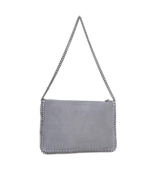 Stella McCartney Gray Falabella Shaggy Deer Pouch Bag