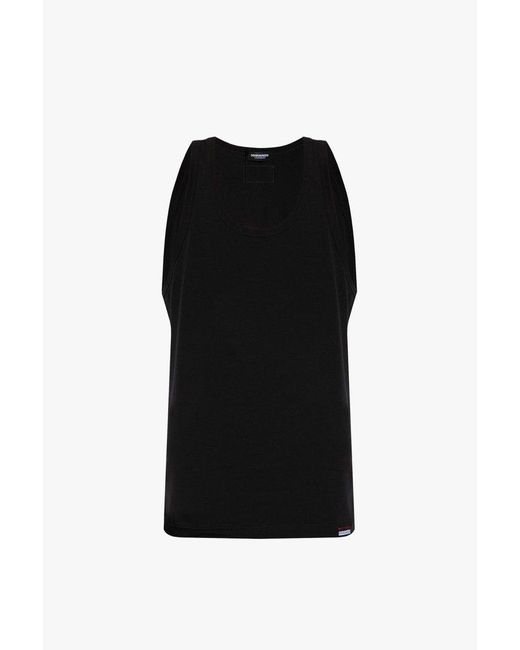 DSquared² Black Sleeveless T-shirt, for men