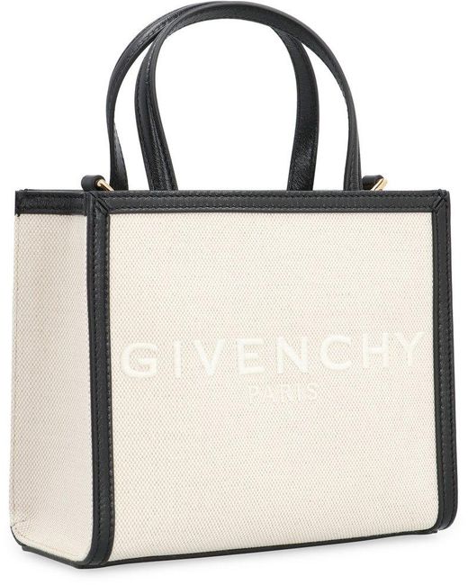 Givenchy White Mini Tote Bag "g"