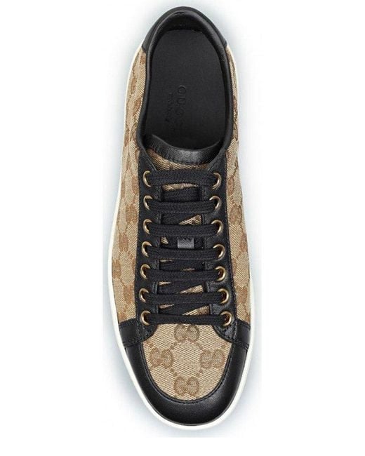 Gucci Brown Gg Monogram Brooklyn Low-Top Sneakers