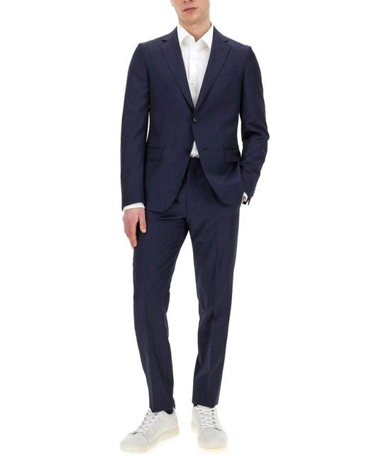 Zegna Blue Single Breasted Two-piece Suit for men