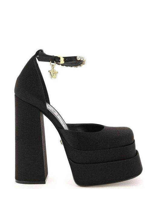 satin platforms versace