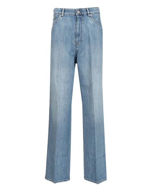Miu Miu Straight-Leg Jeans in Blue | Lyst