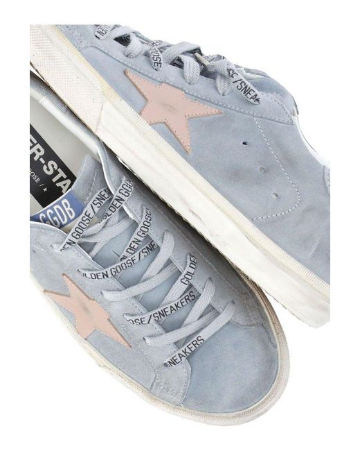 Golden Goose Superstar スニーカー グレー/ブルー Golden Goose Super Star Low-Top Sneakers in Blue | Lyst