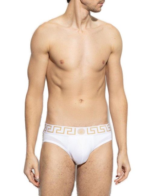 Versace White Three-Pack Briefs for men
