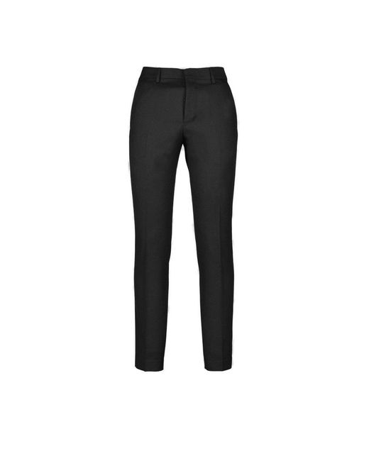 AMI Black Mid-waisted Tailored Trousers for men