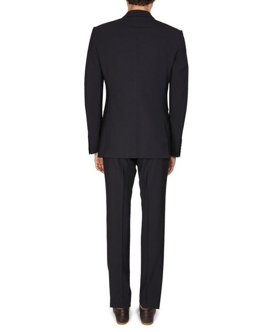 Tom Ford Wool Suit in Dark Grey for Men Blue Mens Clothing Suits Two-piece suits 