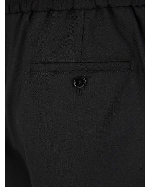 AMI Black Ami Paris Wool Formal Bermudas Shorts for men