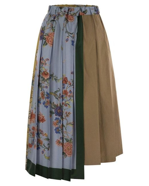 スカート Weekend Max Mara LUNA - Printed twill skirt Printed twill skirt, navy | Weekend Max Mara