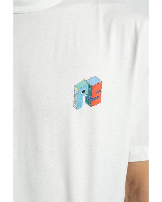 PS by Paul Smith White Ps Paul Smith Printed T-Shirt for men