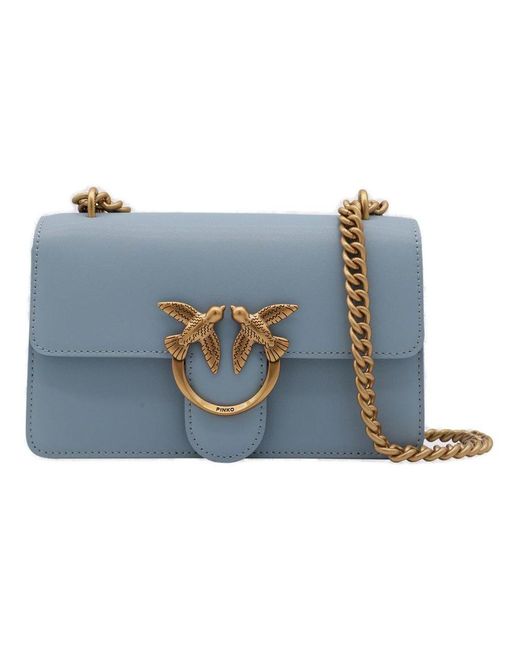 Pinko Ligth Blue Mini Love One Simply Shoulder Bag