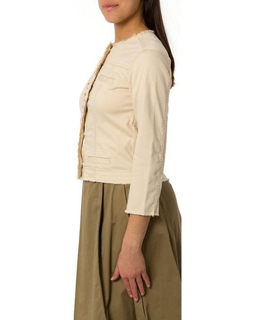 Liu Jo Natural Braided Design Embellished Jacket