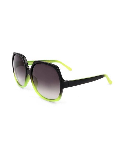 Linda Farrow Black X Matthew Williamson Oversized Frame Sunglasses