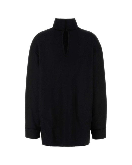 Jil Sander Black High-Neck Knitted Jumper