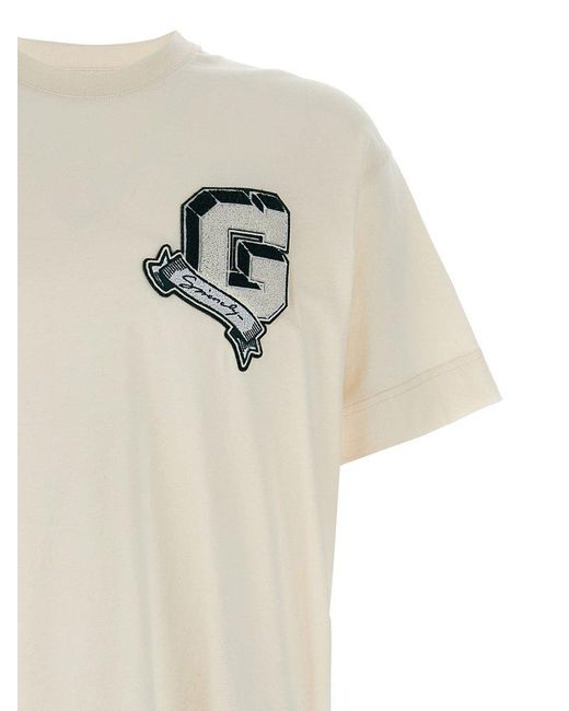 Givenchy Natural T-Shirt With Round Neckline for men