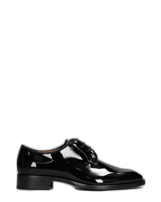 Christian Louboutin Black Chambeliss Lace-Up Shoes for men