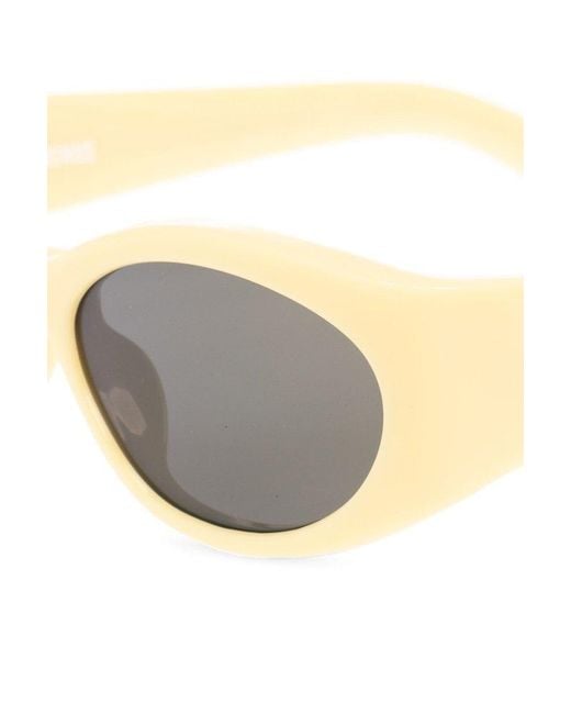 Jacquemus Yellow Sunglasses With Logo,
