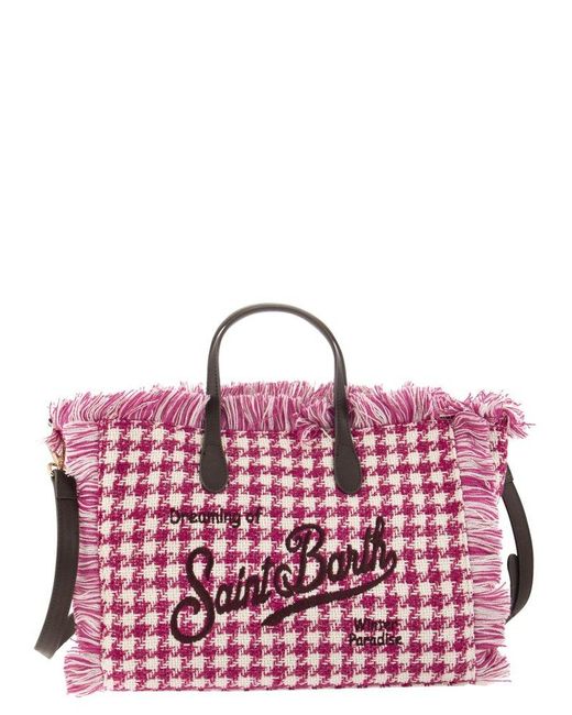 Mc2 Saint Barth Pink Colette Checked Shoulder Bag