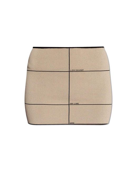Vetements Natural Fitted Mini Skirt,