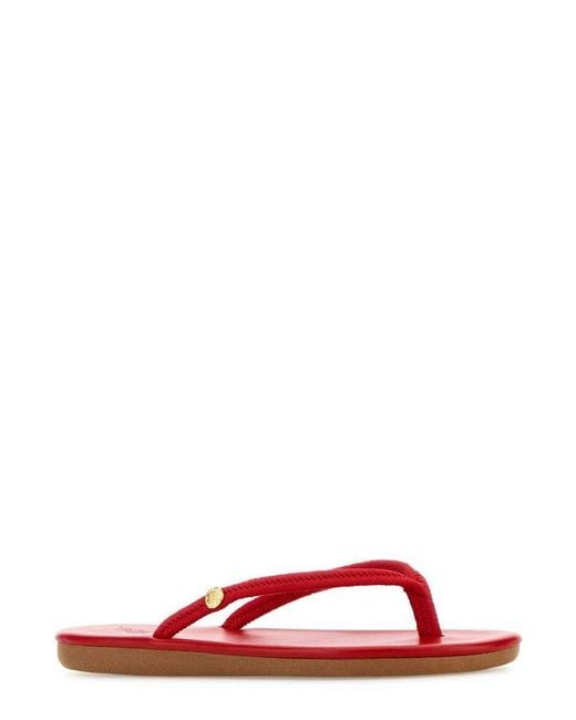 Ancient Greek Sandals Red Saionara Jelly Sandals