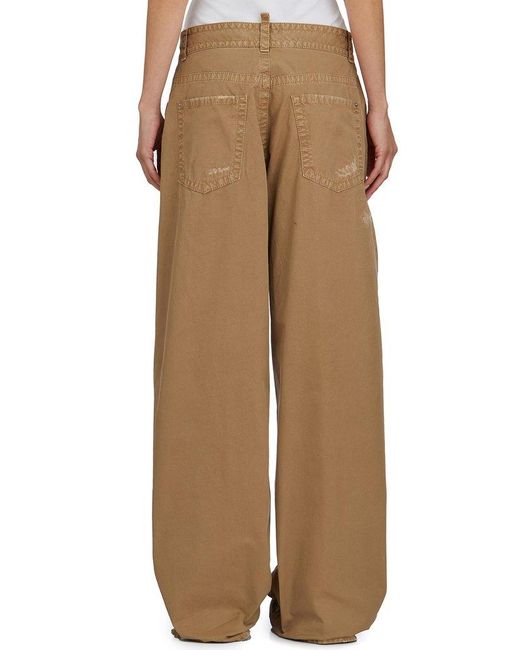 DSquared² Natural 9 To 5 Cotton Pants