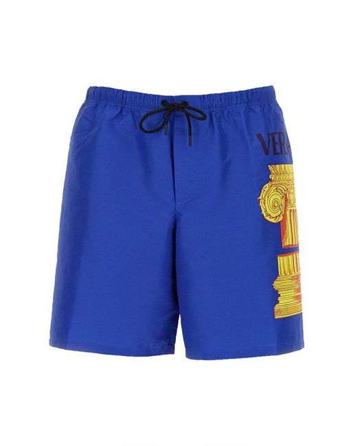 Versace Blue Costume With Logo for men