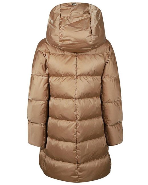 Herno Natural Zip-up Drawstring Hooded Jacket