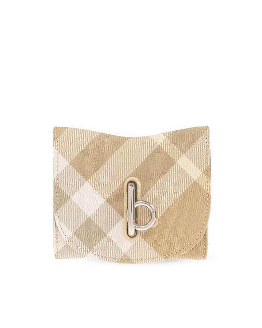 Burberry Gray Rocking Horse Checked Folded Wallet