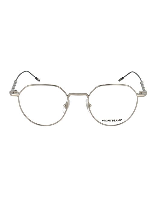 Montblanc Metallic Round Frame Glasses