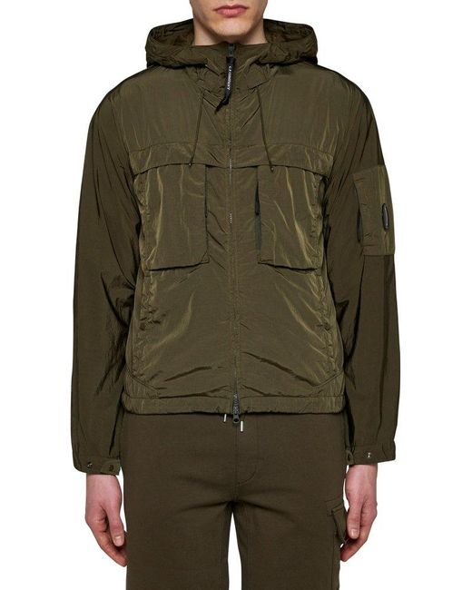 C P Company Green Chrome-r Hooded Jacket for men