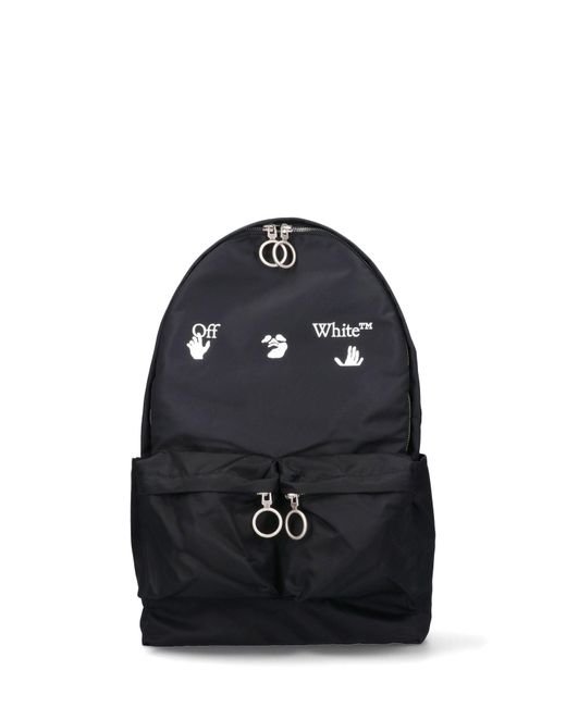 off white nylon backpack