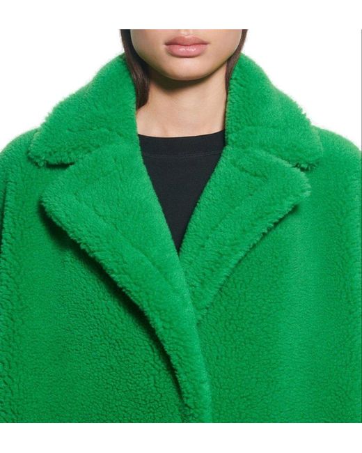Stand Studio Green Maria Single-breasted Long Sleeved Coat