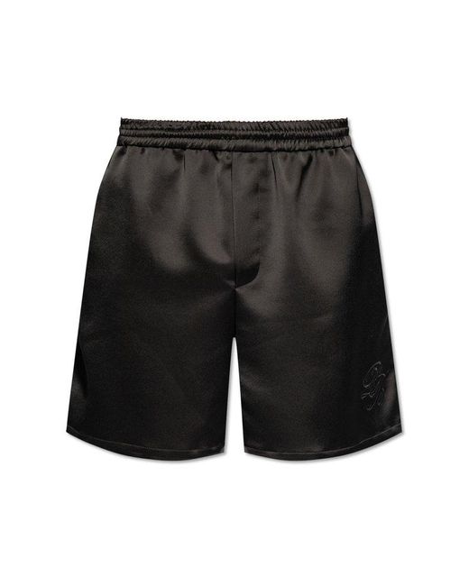 Balmain Black Satin Shorts for men