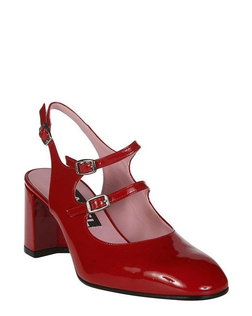 CAREL PARIS Red Paris Banana Slingback Mary Janes Pumps