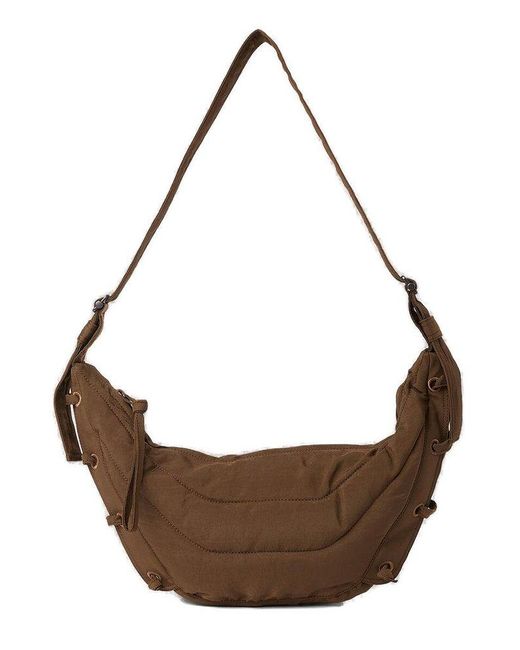 Lemaire Brown Croissant Quilted Shoulder Bag