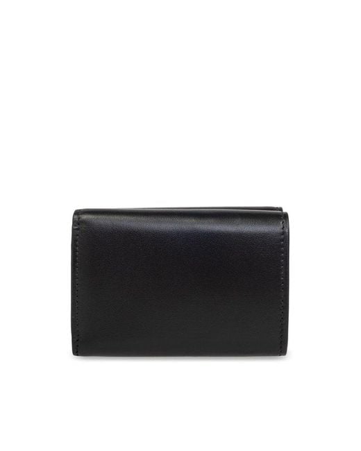 Balenciaga Black Logo Embossed Tri-fold Wallet for men