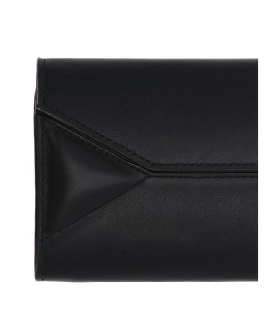 Wandler Black Foldover-top Panelled Clutch Bag